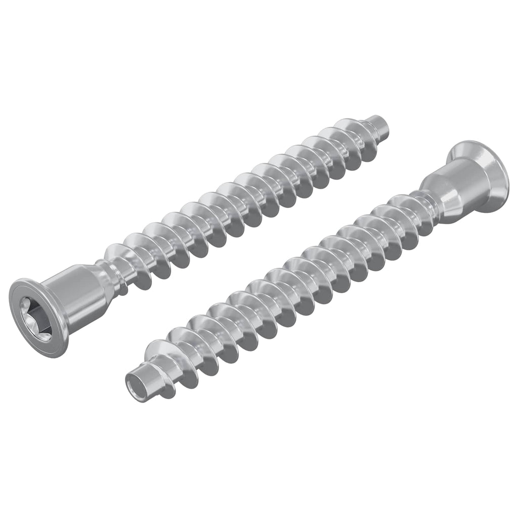 vidaXL Śruby confirmat 2 pcs Srebrny Ø7 x 58 mm Metal