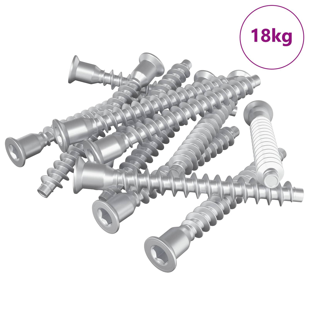 vidaXL Śruby confirmat 2100 pcs Srebrny Metal