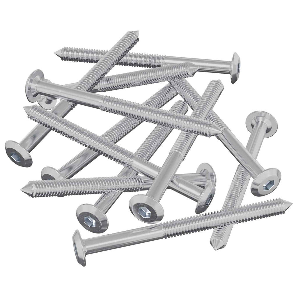 vidaXL Śruby meblowe 12 pcs Srebrny M6 x 85 mm Stal