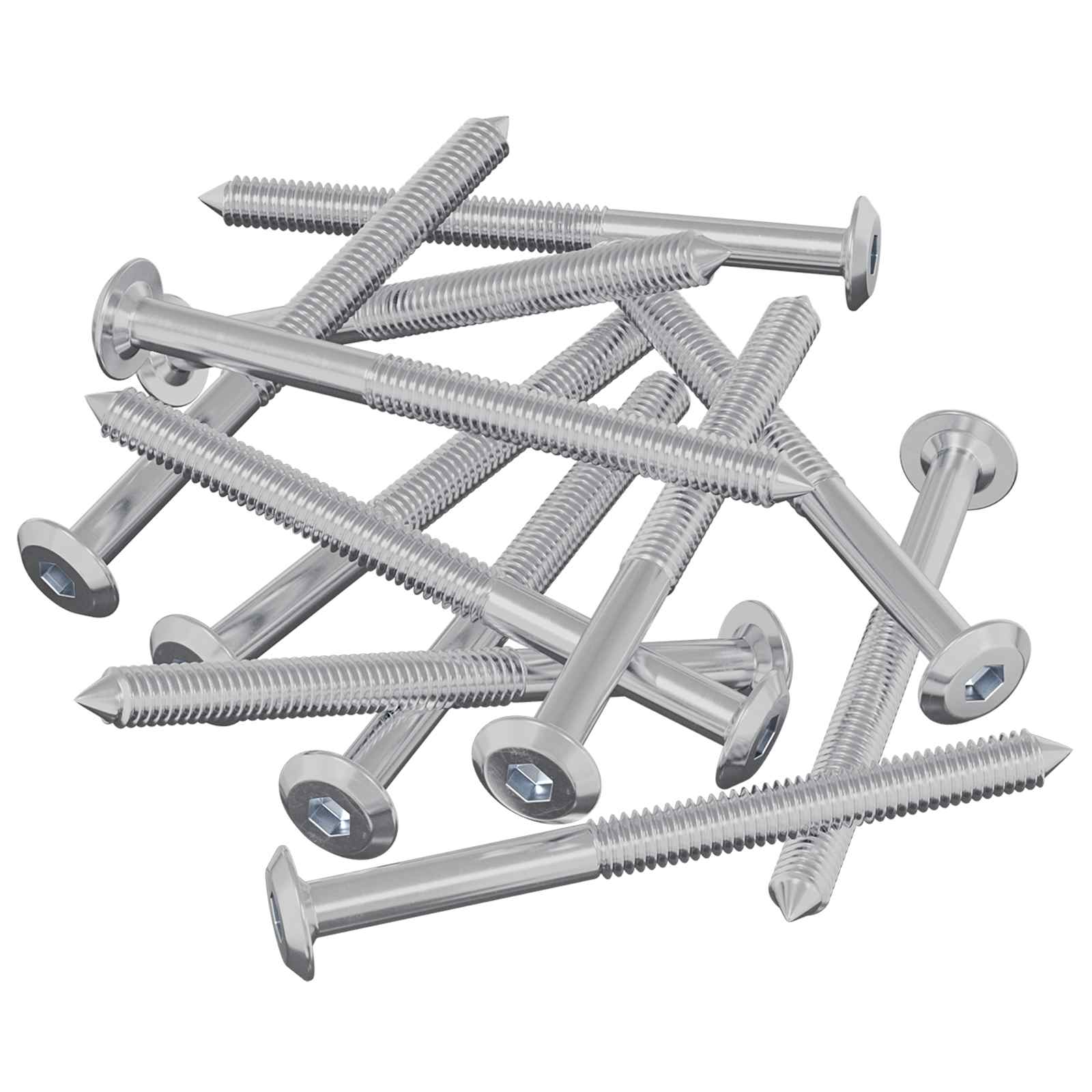 vidaXL Śruby meblowe 1200 pcs Srebrny Stal