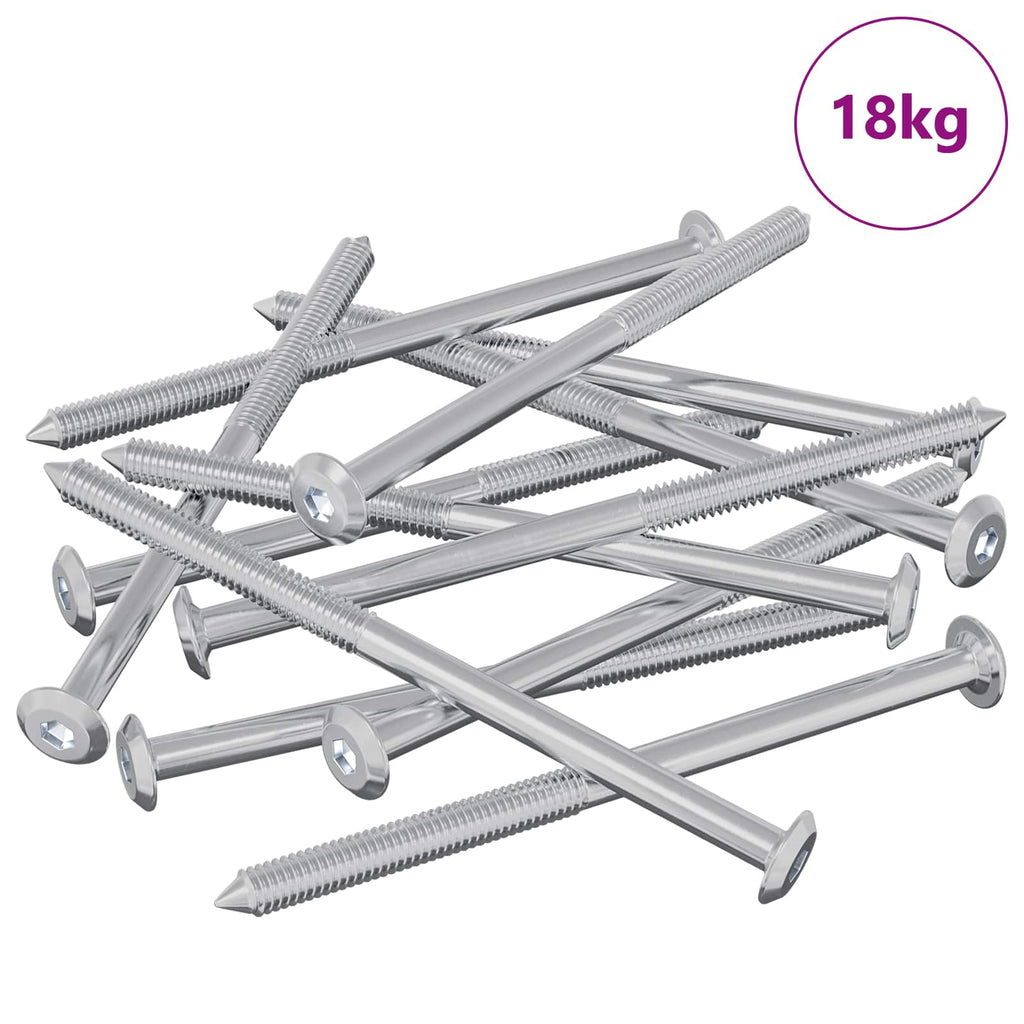 vidaXL Śruby meblowe 1000 pcs Srebrny Stal