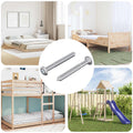 vidaXL Śruba 2 pcs Srebrny M6 x 50 mm Stal