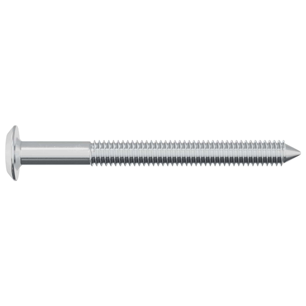vidaXL Śruba 2 pcs Srebrny M6 x 60 mm Stal