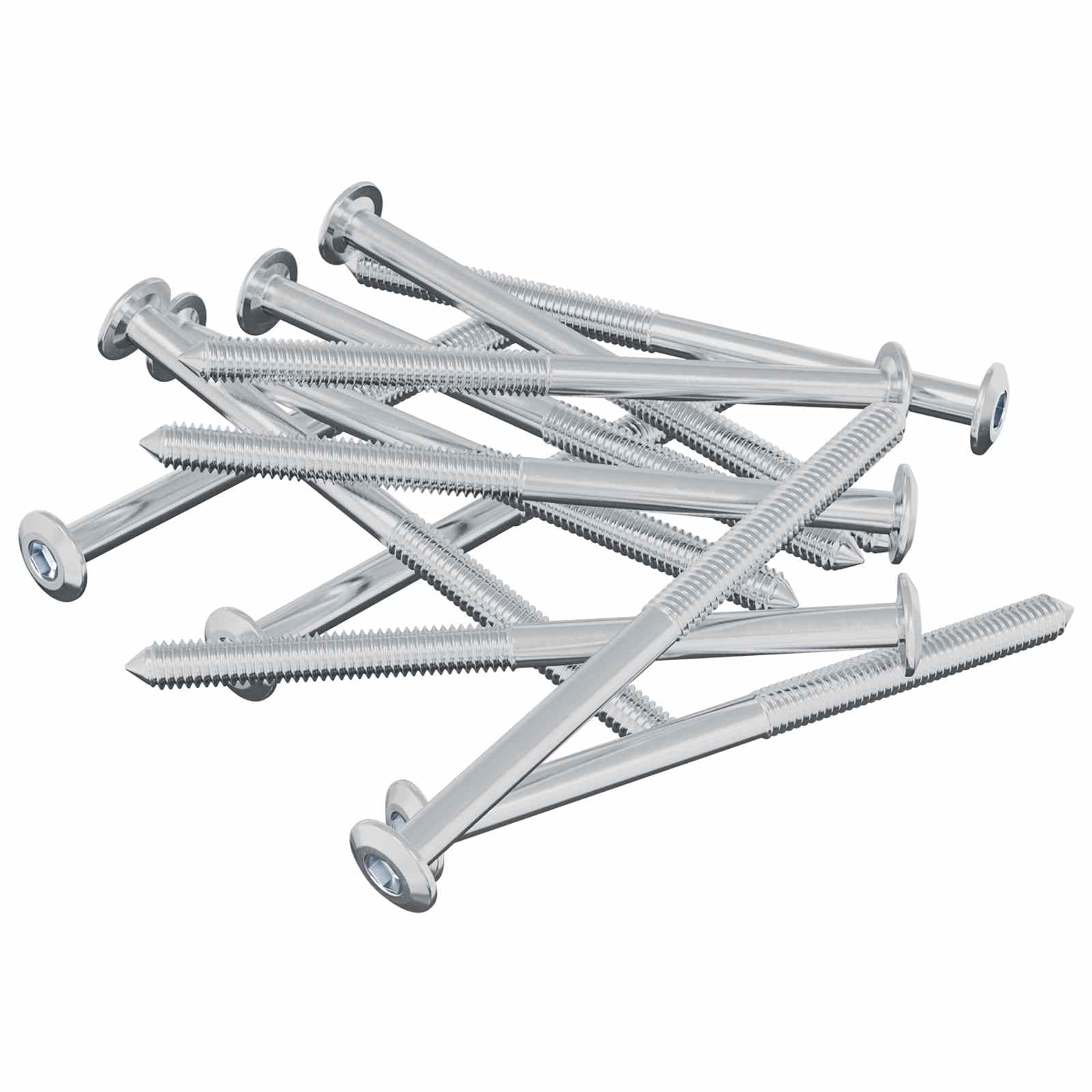 vidaXL Śruba 1200 pcs Srebrny M6 x 85 mm Stal