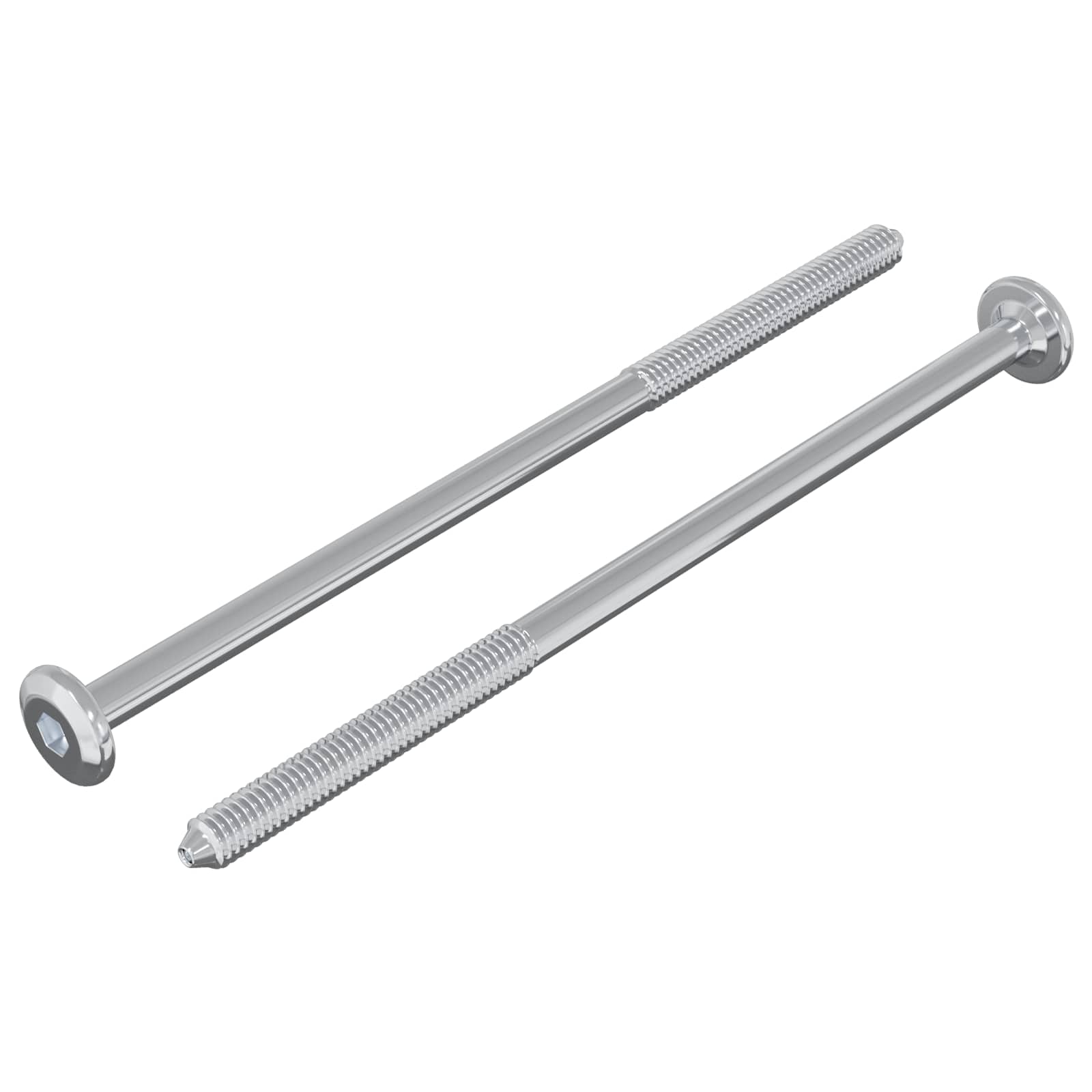 vidaXL Śruba 2 pcs Srebrny M6 x 120 mm Stal