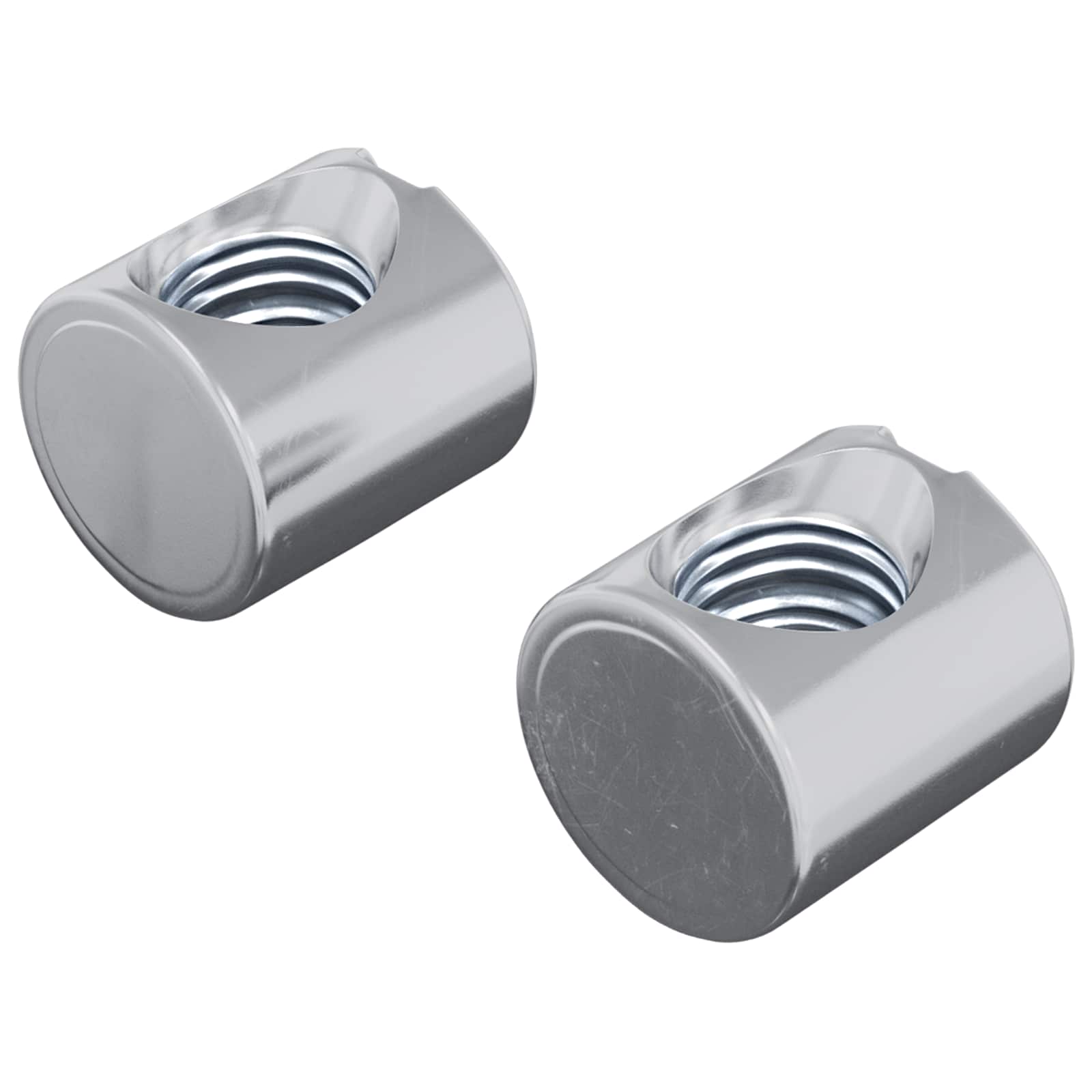 vidaXL Nakrętki Barrel 2 pcs Srebrny M6 x 12 mm Metal