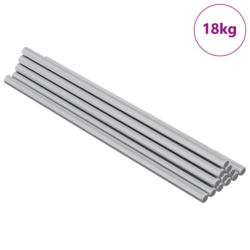 vidaXL Rura gwintowana 600 pcs Srebrny Stal