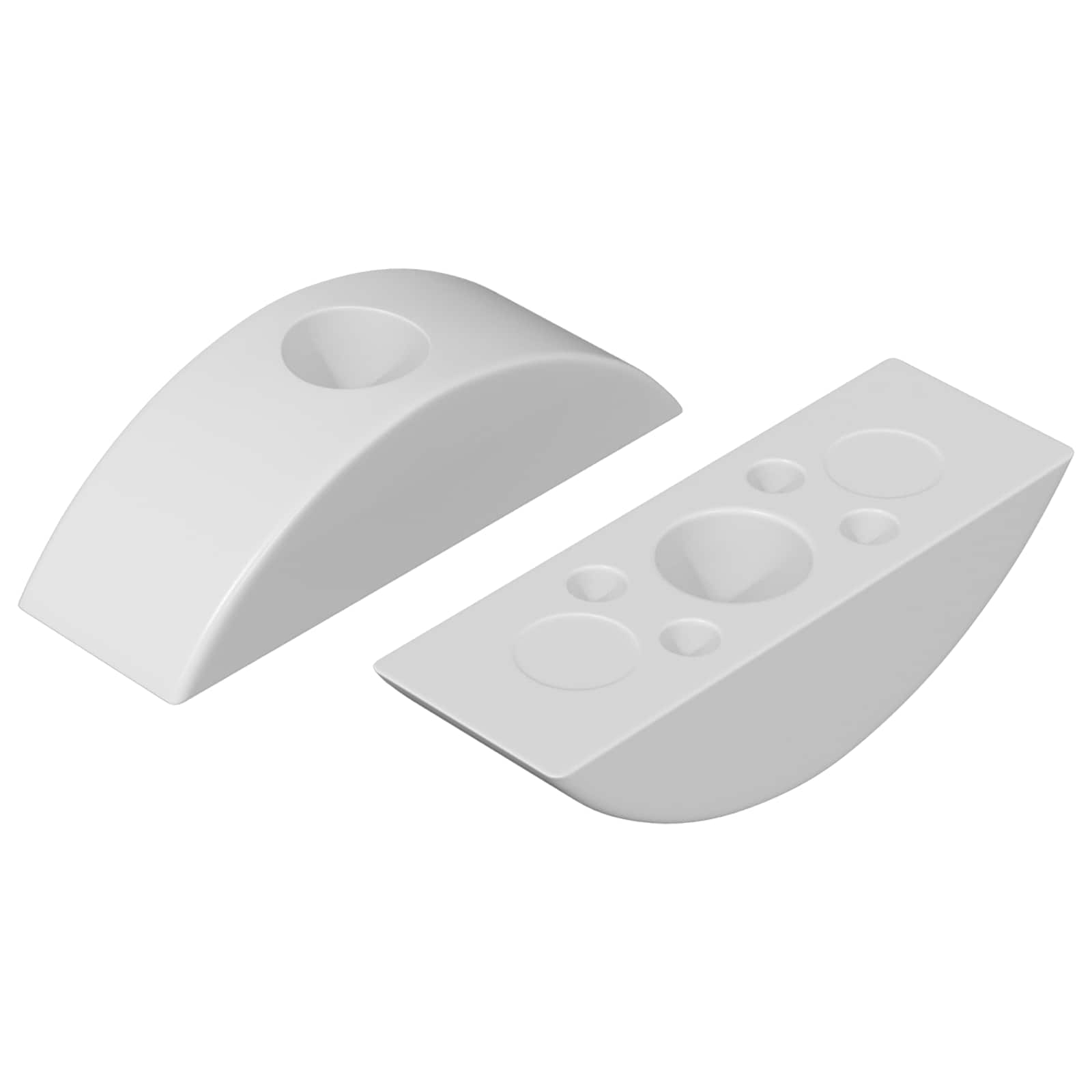 vidaXL Podkładka półksiężycowa 2 pcs Biały M6 polipropylen