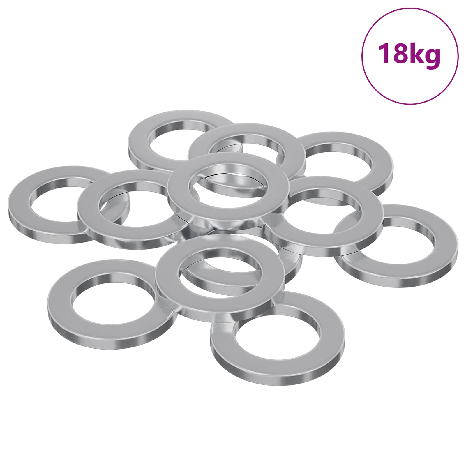 vidaXL Podkładki 50000 pcs Srebrny Żelazo