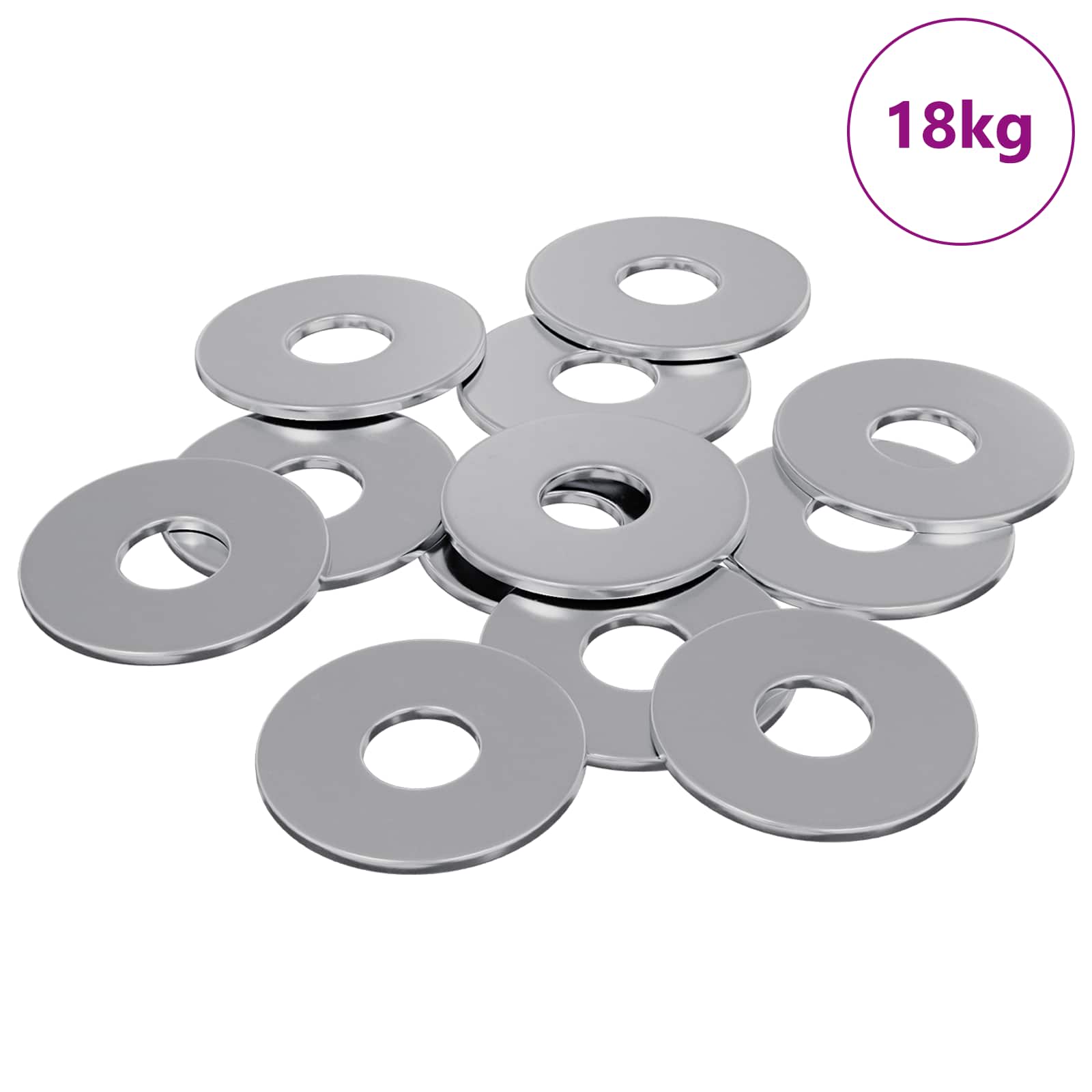 vidaXL Podkładki 9000 pcs Srebrny Żelazo