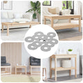 vidaXL Podkładki 12 pcs Srebrny 12 x 12 x 1,2 cm Żelazo
