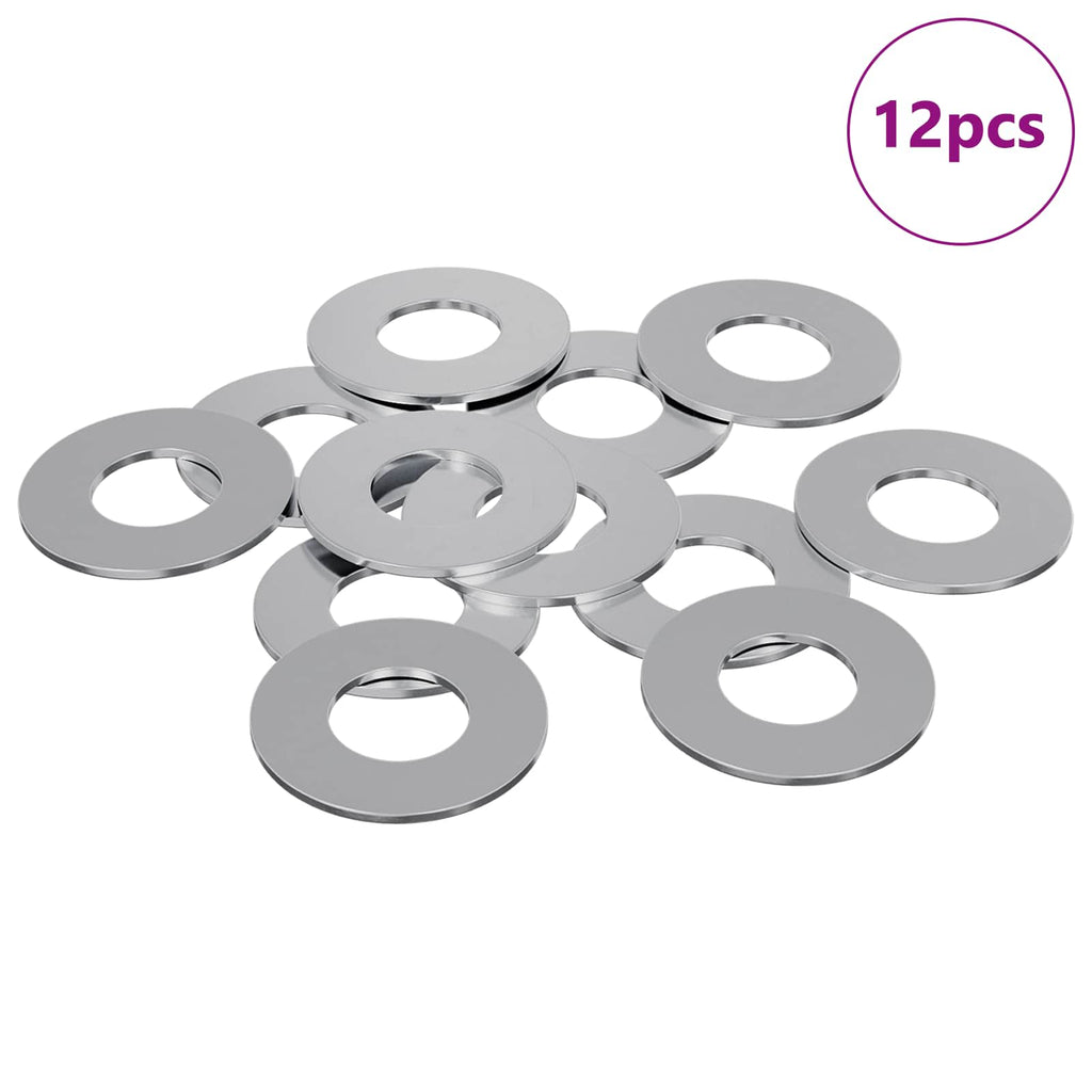 vidaXL Podkładki 12 pcs Srebrny 16 x 16 x 1,5 cm Żelazo