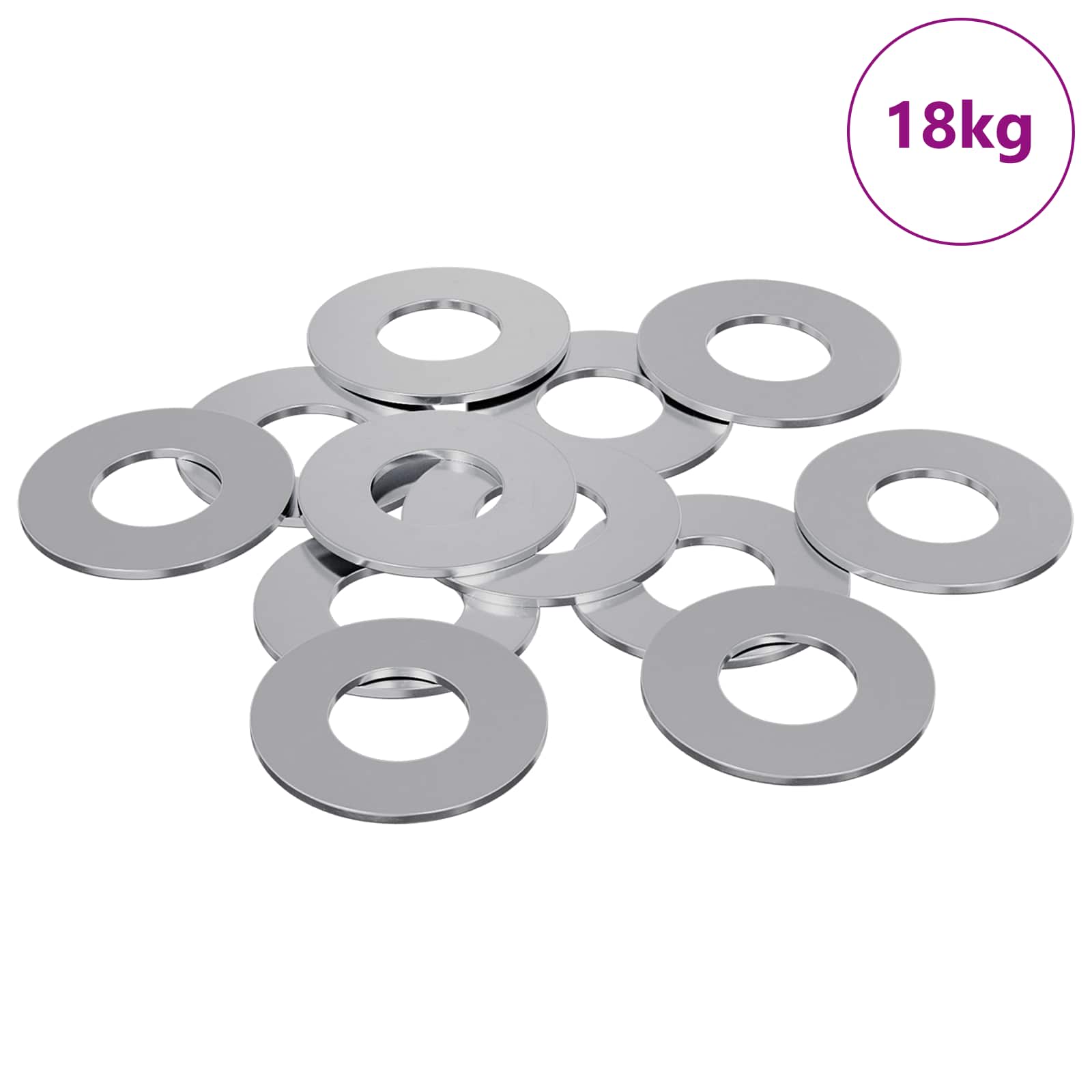 vidaXL Podkładki 11842 pcs Srebrny Żelazo