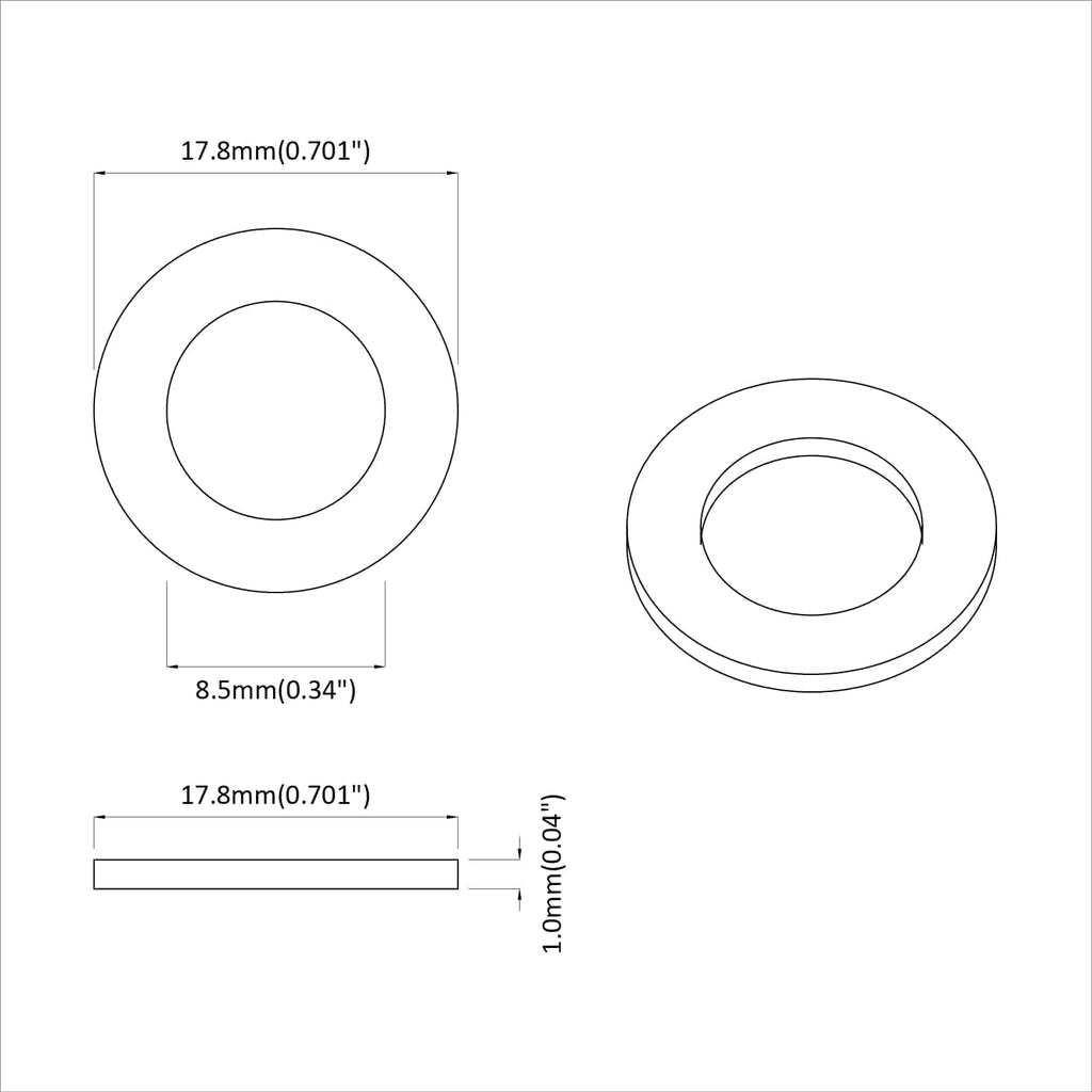 vidaXL Podkładki 11842 pcs Srebrny Żelazo