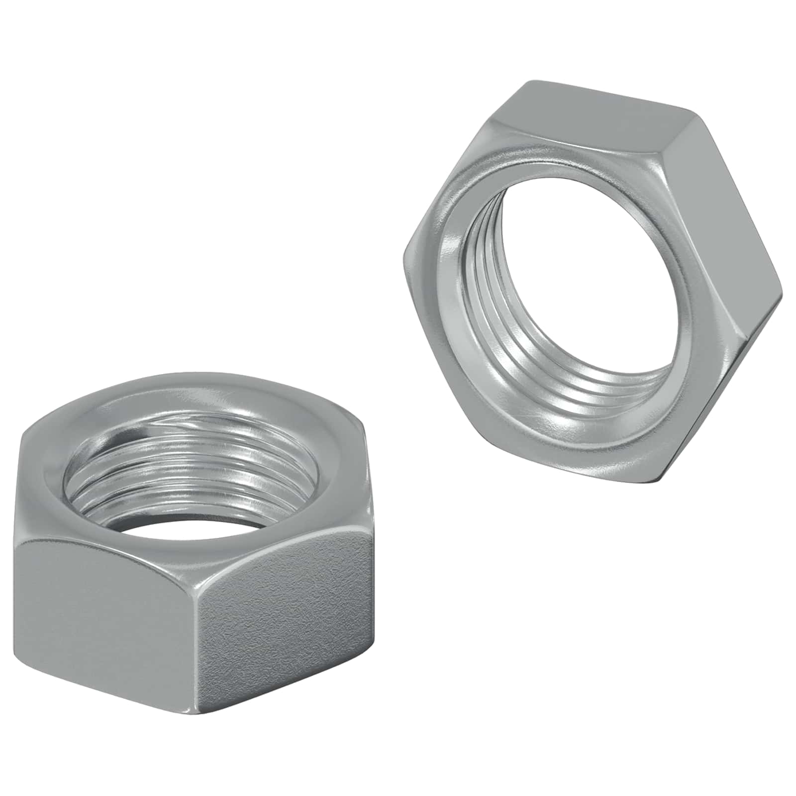 vidaXL Nakrętka sześcienna 2 pcs Srebrny M6 Metal