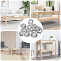 vidaXL Nakrętka sześcienna 12 pcs Srebrny M6 Metal