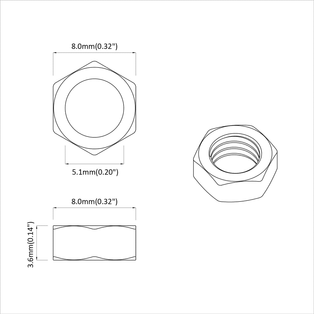vidaXL Nakrętka sześcienna 12 pcs Srebrny M6 Metal