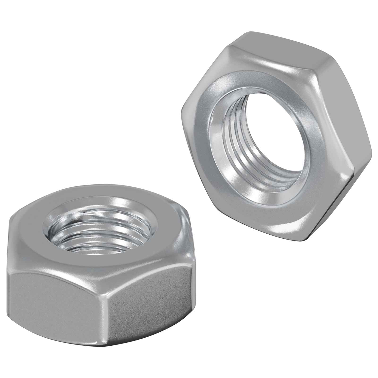 vidaXL Nakrętka sześcienna 2 pcs Srebrny m8 Metal