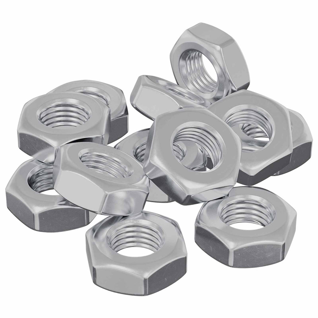 vidaXL Nakrętka sześcienna 12 pcs Srebrny m8 Metal