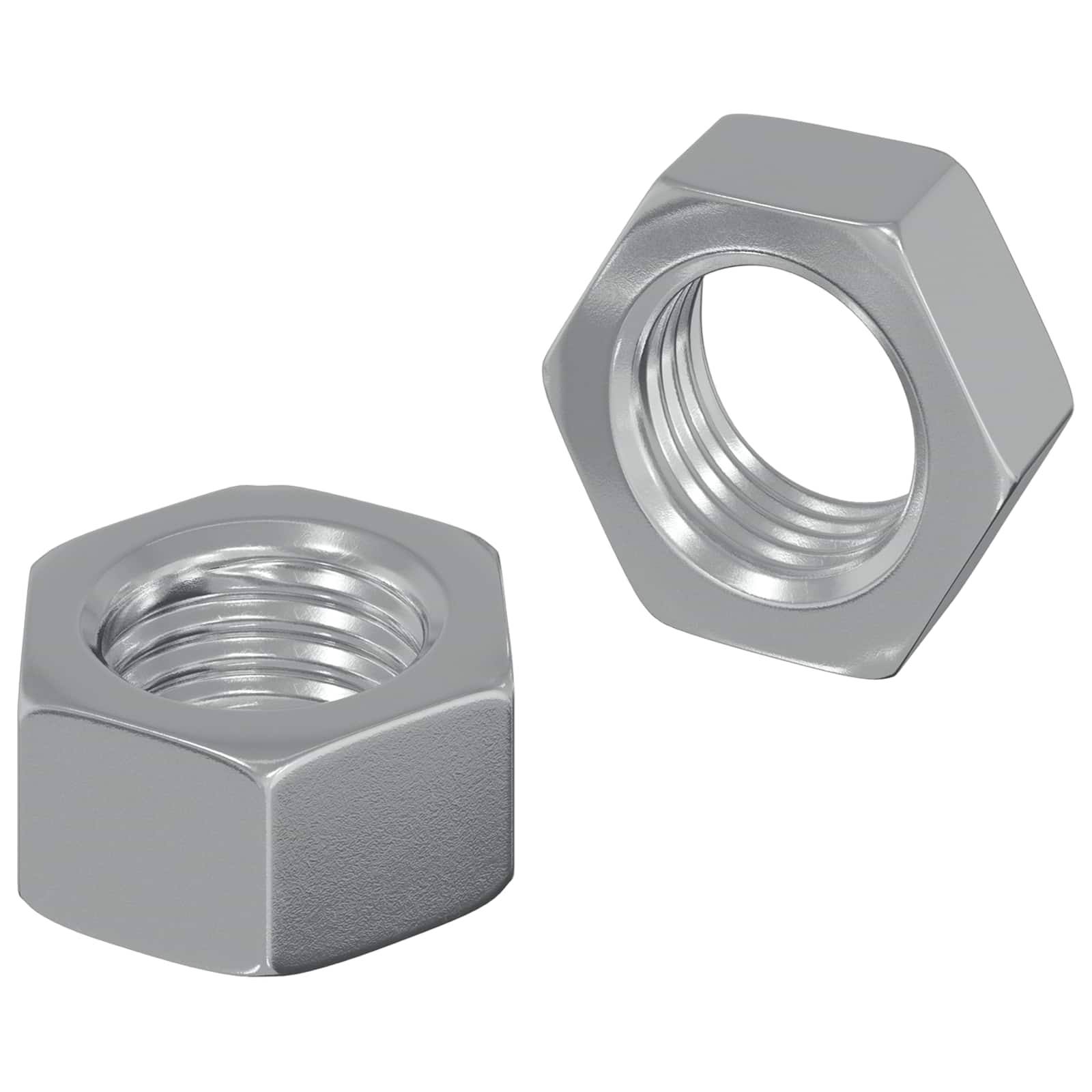 vidaXL Nakrętka sześcienna 2 pcs Srebrny M6 Metal