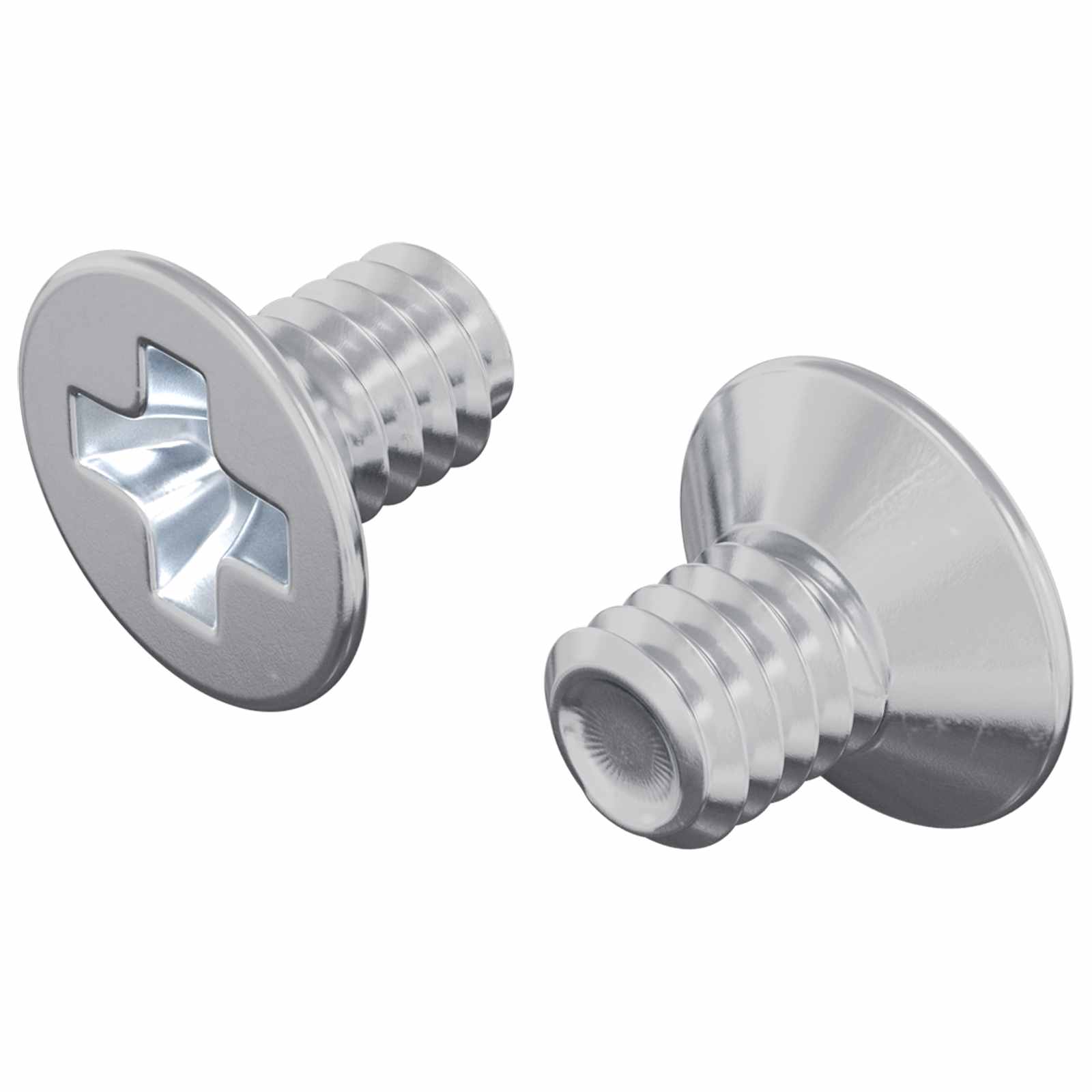 vidaXL Śruby z wpuszczonym łbem 2 pcs Srebrny M4 x 6 mm Stal