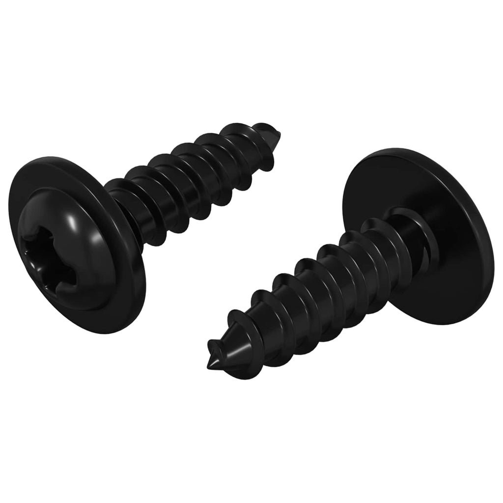 vidaXL Wsuwany gwóźdź 2 pcs Czarny 3,5 x 12 mm Żelazo