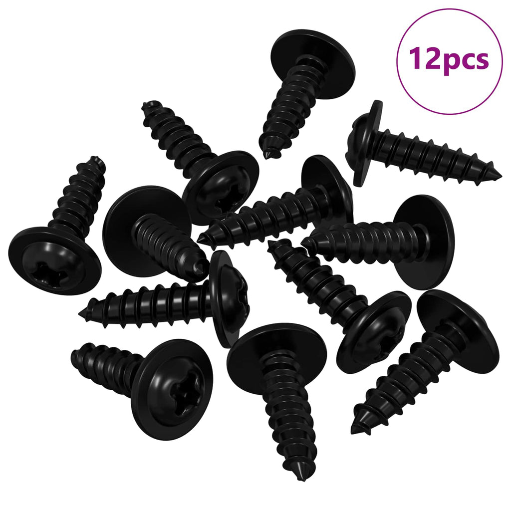 vidaXL Wsuwany gwóźdź 12 pcs Czarny 3,5 x 12 mm Żelazo