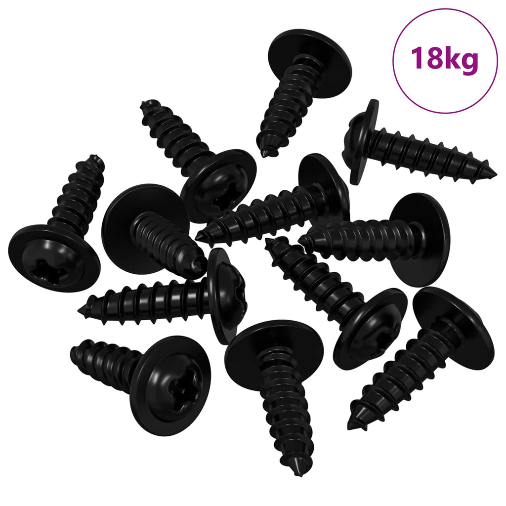 vidaXL Wsuwany gwóźdź 16364 pcs Czarny 3,5 x 12 mm Żelazo