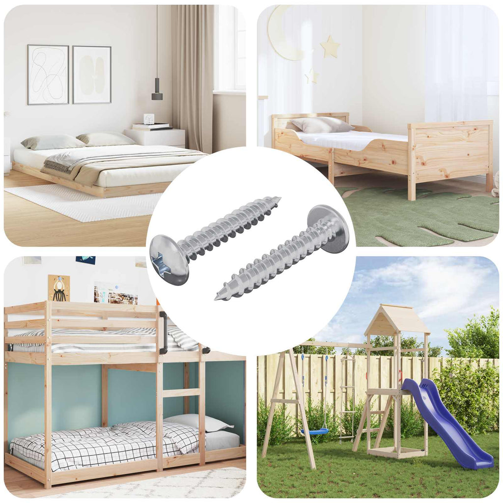 vidaXL Wsuwany gwóźdź 2 pcs Powlekana cynkiem 4 x 25 mm Stal