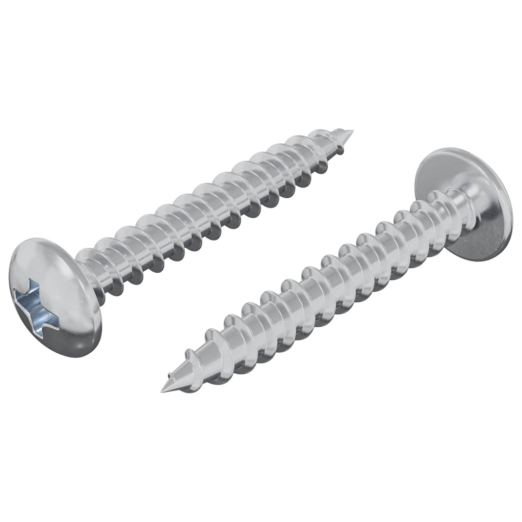 vidaXL Wkręt Drewniany 2 pcs Srebrny M4 x 28 mm Żelazo