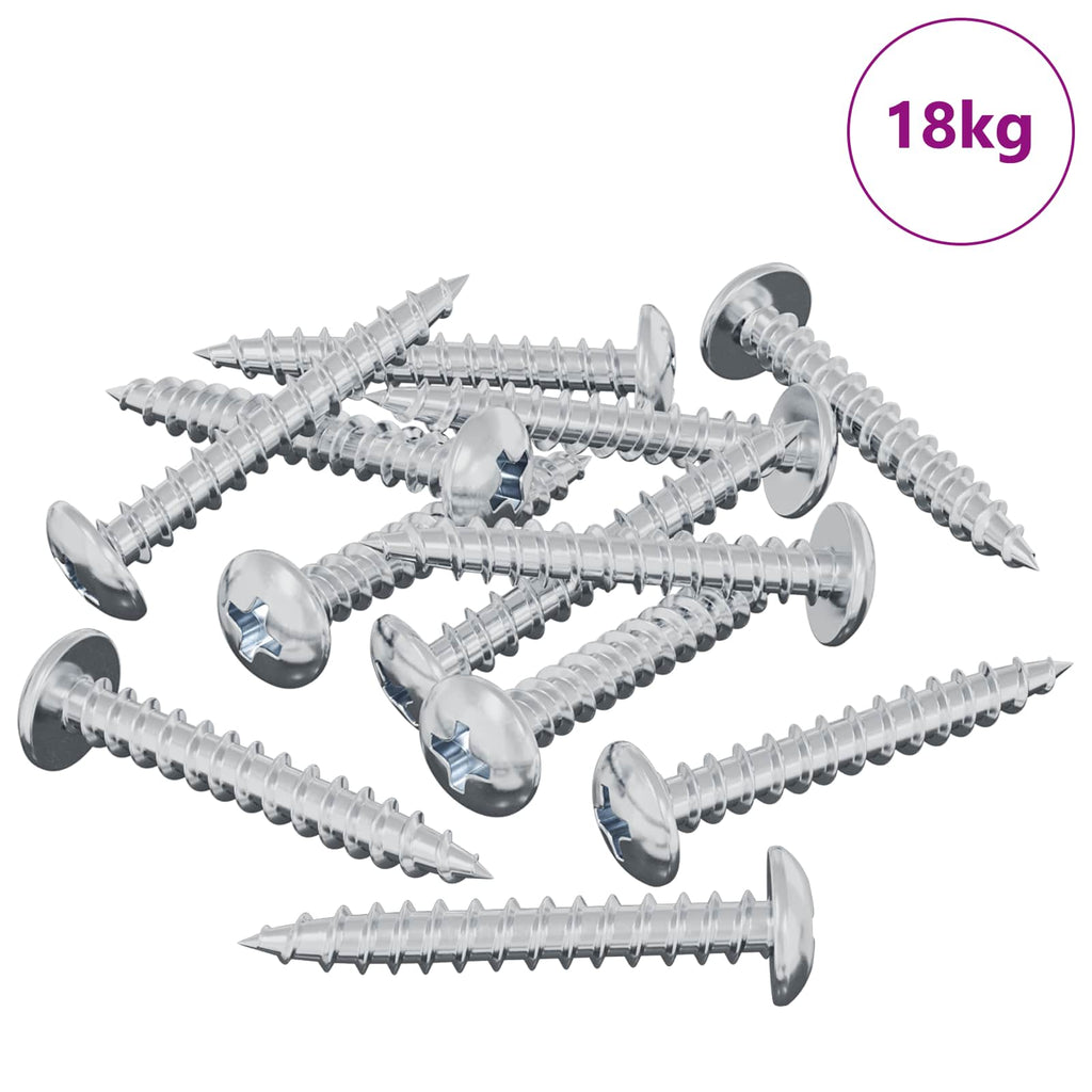 vidaXL Wkręt Drewniany 8182 pcs Srebrny M4 x 28 mm Żelazo