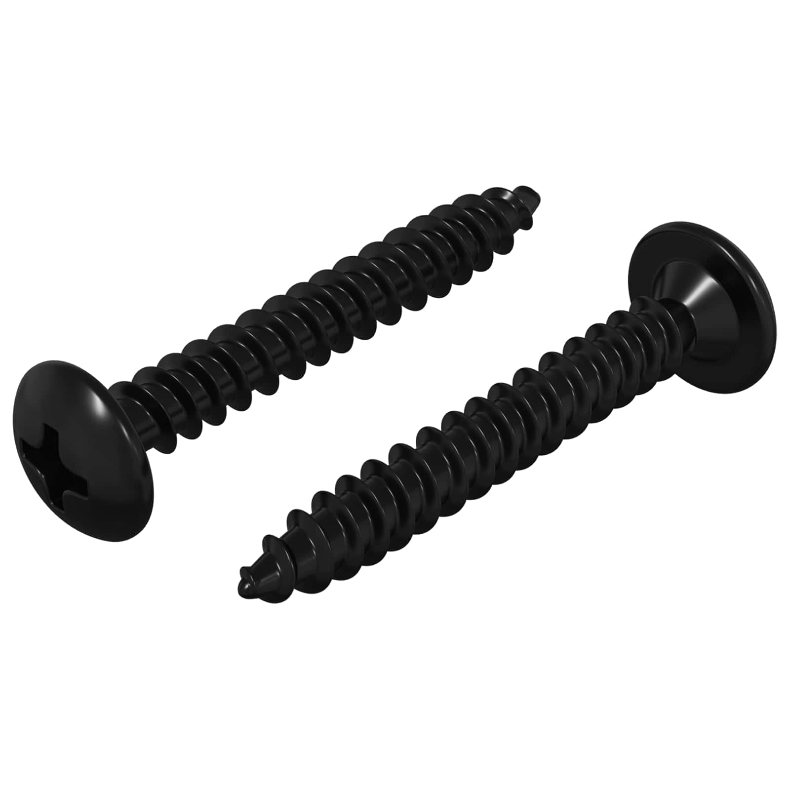 vidaXL Gwoźdź do gwintowania 2 pcs Czarny M4 x 28 mm Stal