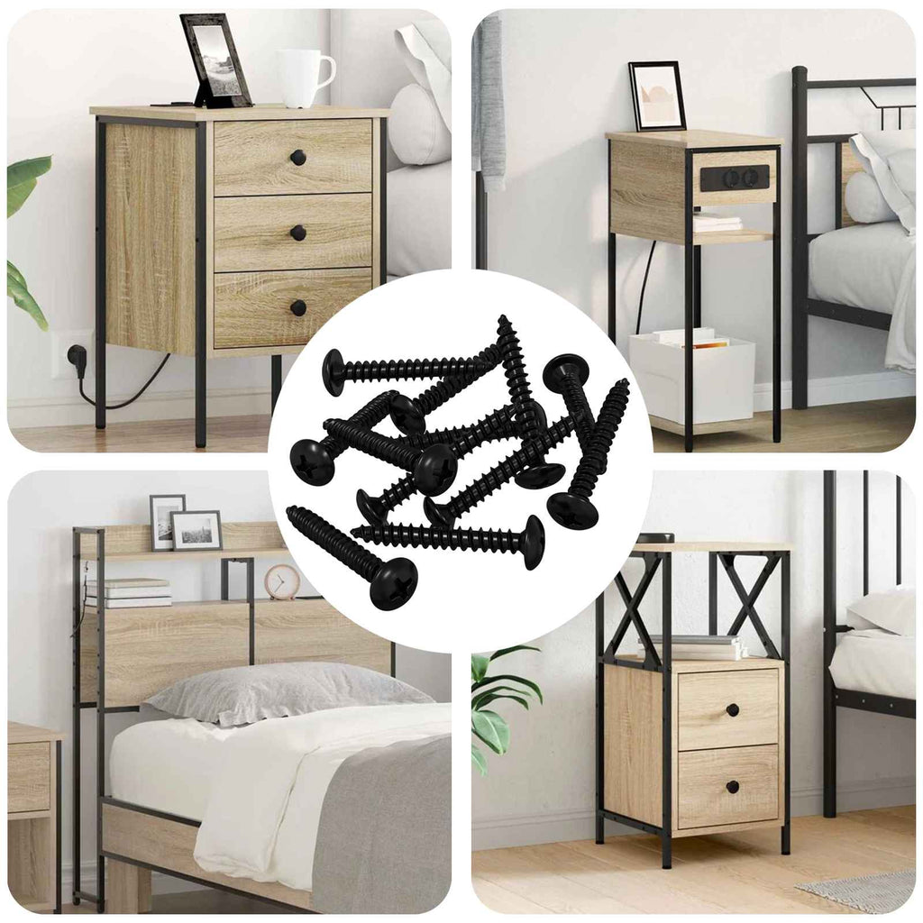 vidaXL Gwoźdź do gwintowania 8219 pcs Czarny Stal