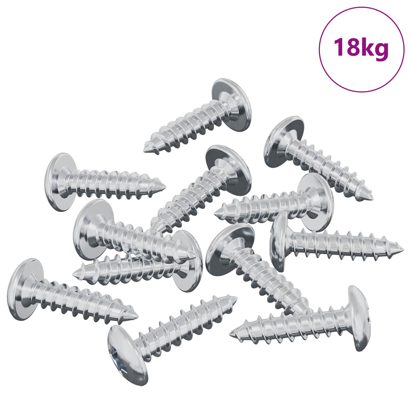 vidaXL Śruba 13636 pcs Srebrny M4 x 16 mm Stal