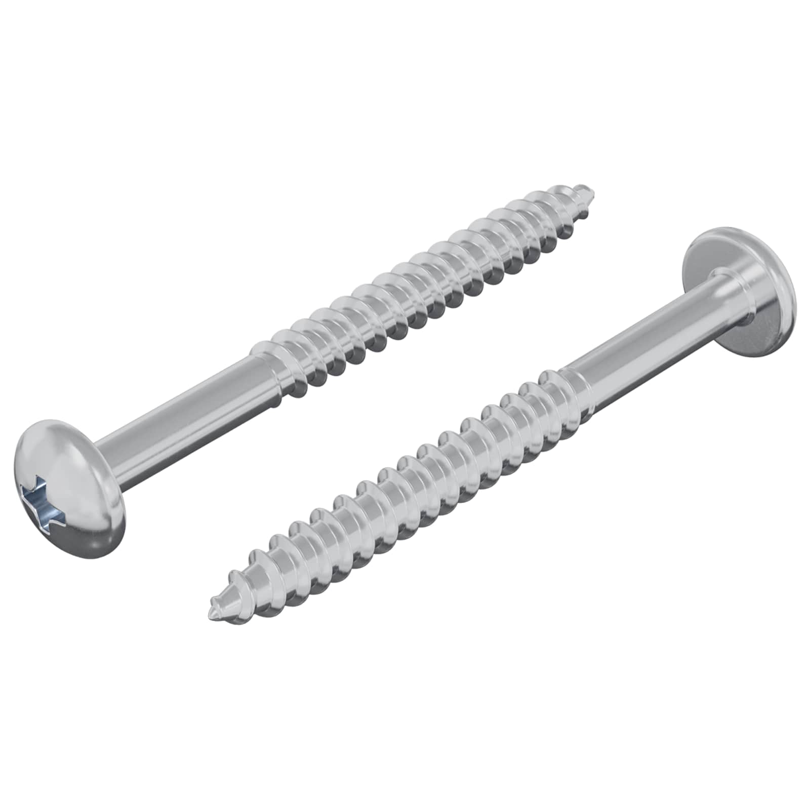 vidaXL Wkręt Drewniany 2 pcs Srebrny 9,8 x 53 mm Stal