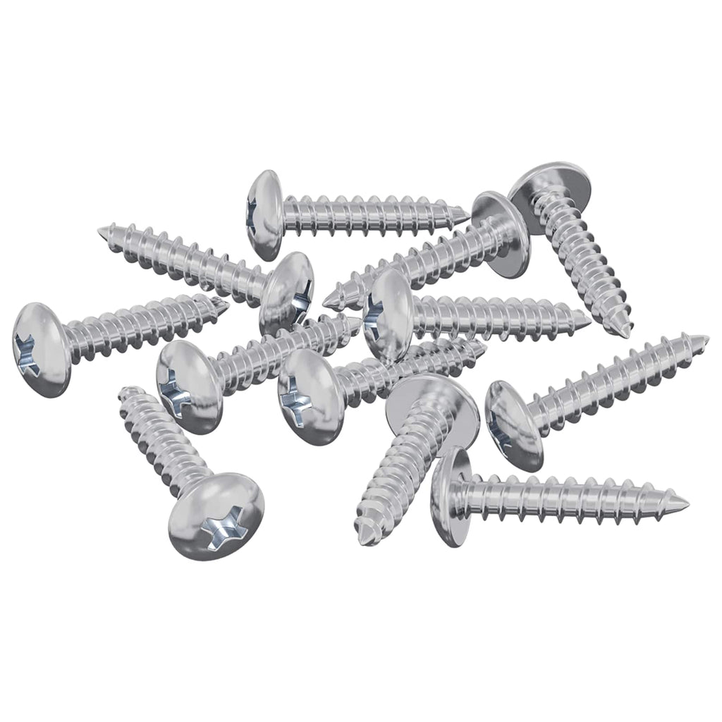 vidaXL Wkręty Drewniane 12 pcs Srebrny M3,5 x 20 mm Stal