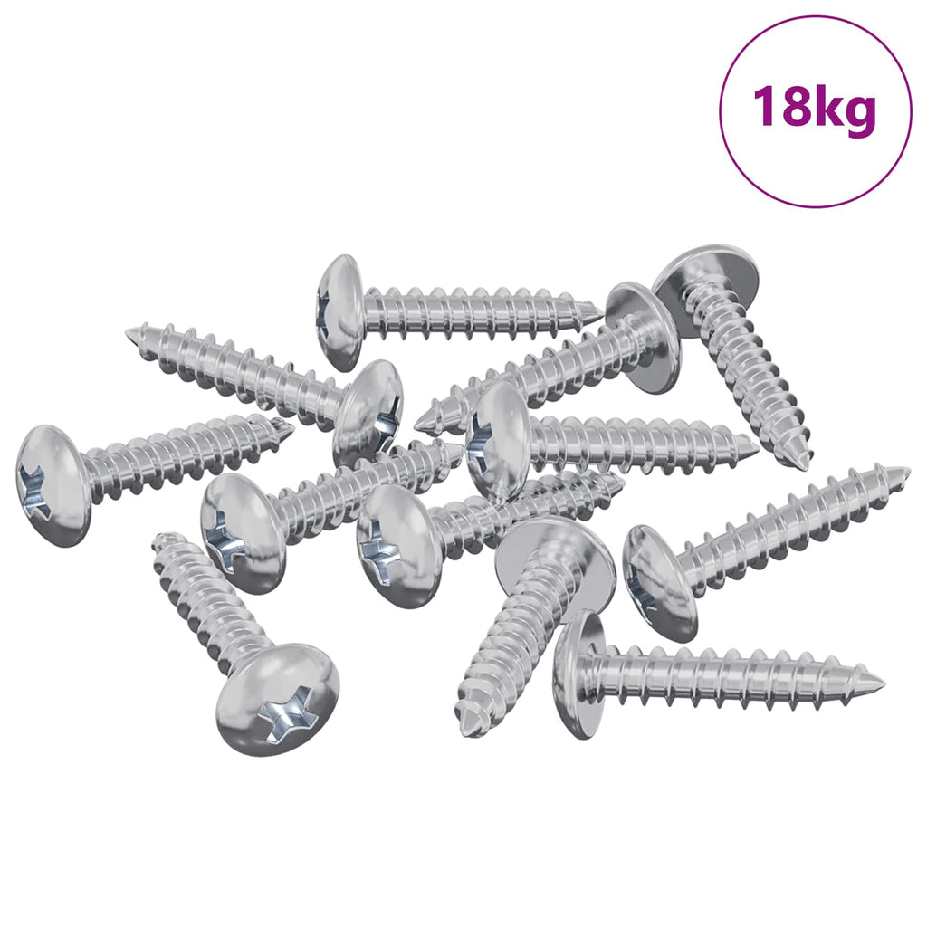 vidaXL Wkręty Drewniane 10976 pcs Srebrny Stal