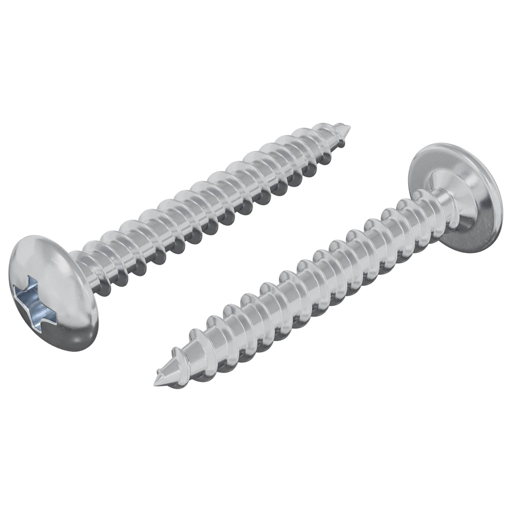 vidaXL Wkręty Drewniane 2 pcs Srebrny M4 x 28 mm Stal