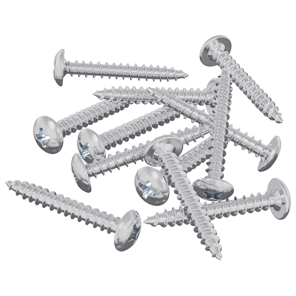 vidaXL Wkręty Drewniane 12 pcs Srebrny M4 x 28 mm Stal