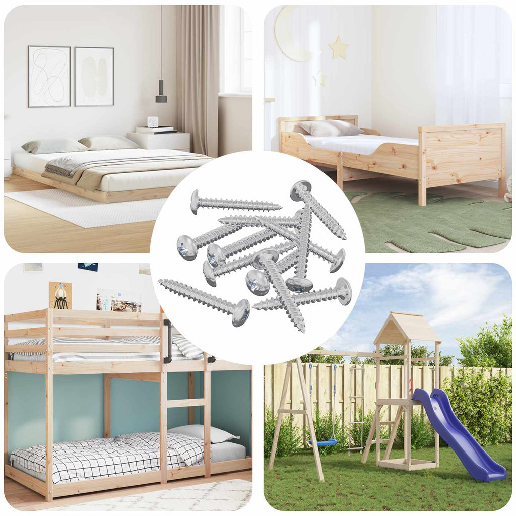 vidaXL Wkręty Drewniane 8451 pcs Srebrny Stal