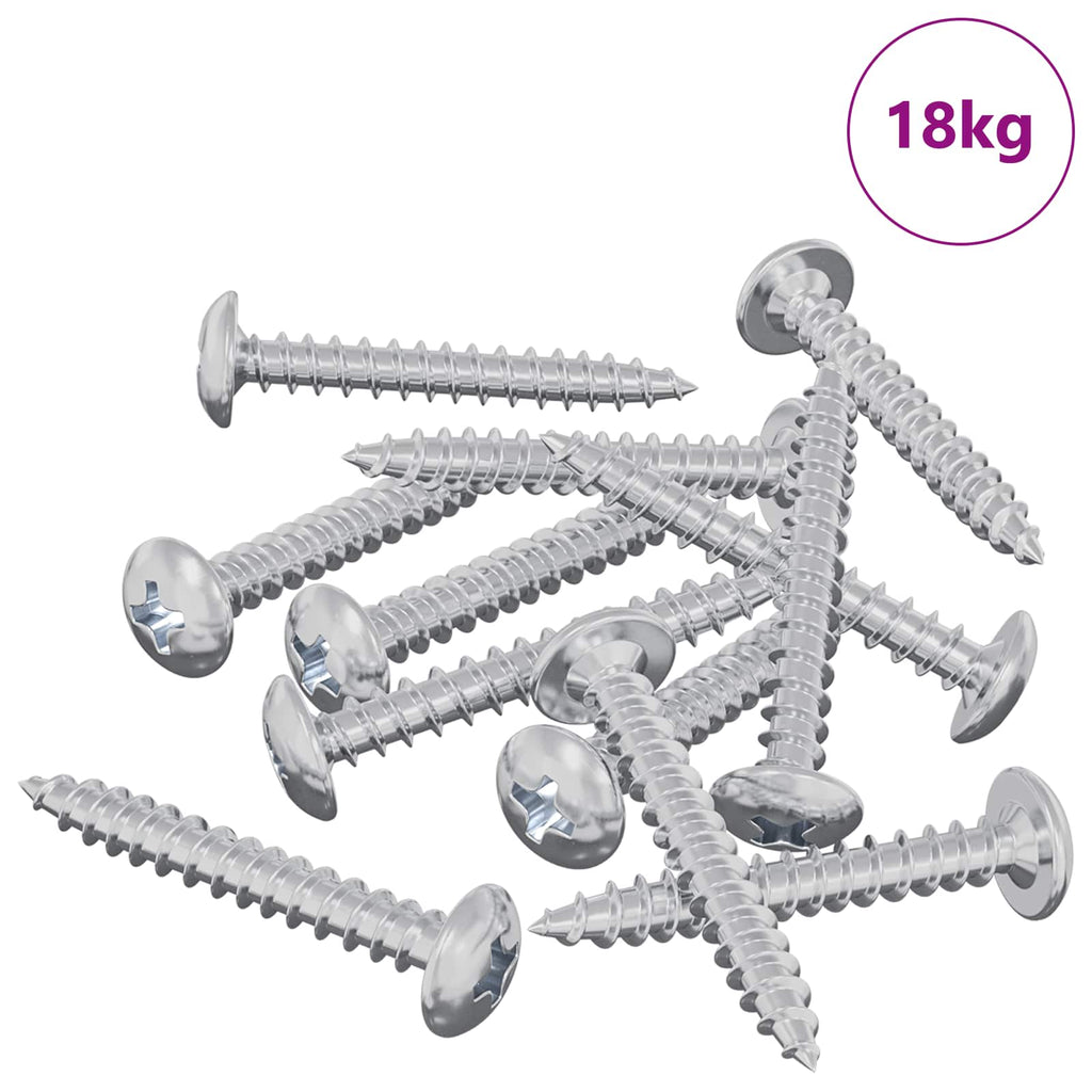 vidaXL Wkręty Drewniane 8451 pcs Srebrny Stal