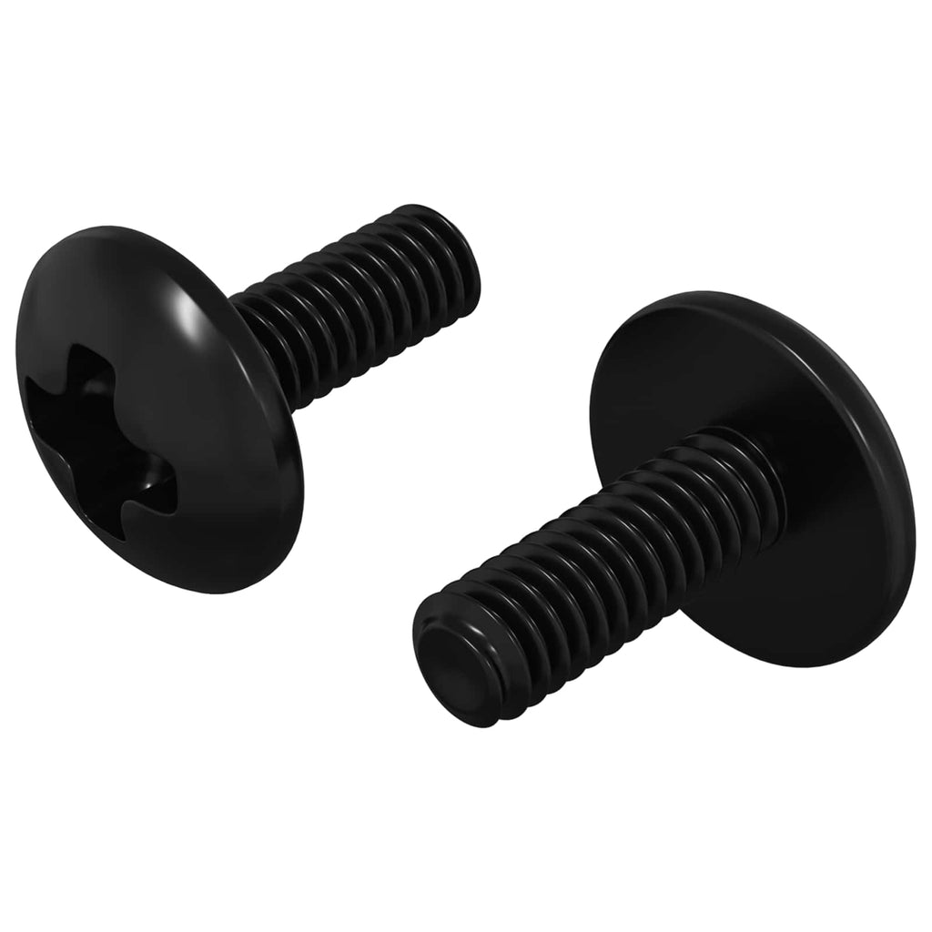 vidaXL Śruby osłonowe 2 pcs Czarny M4 x 10 mm Stal