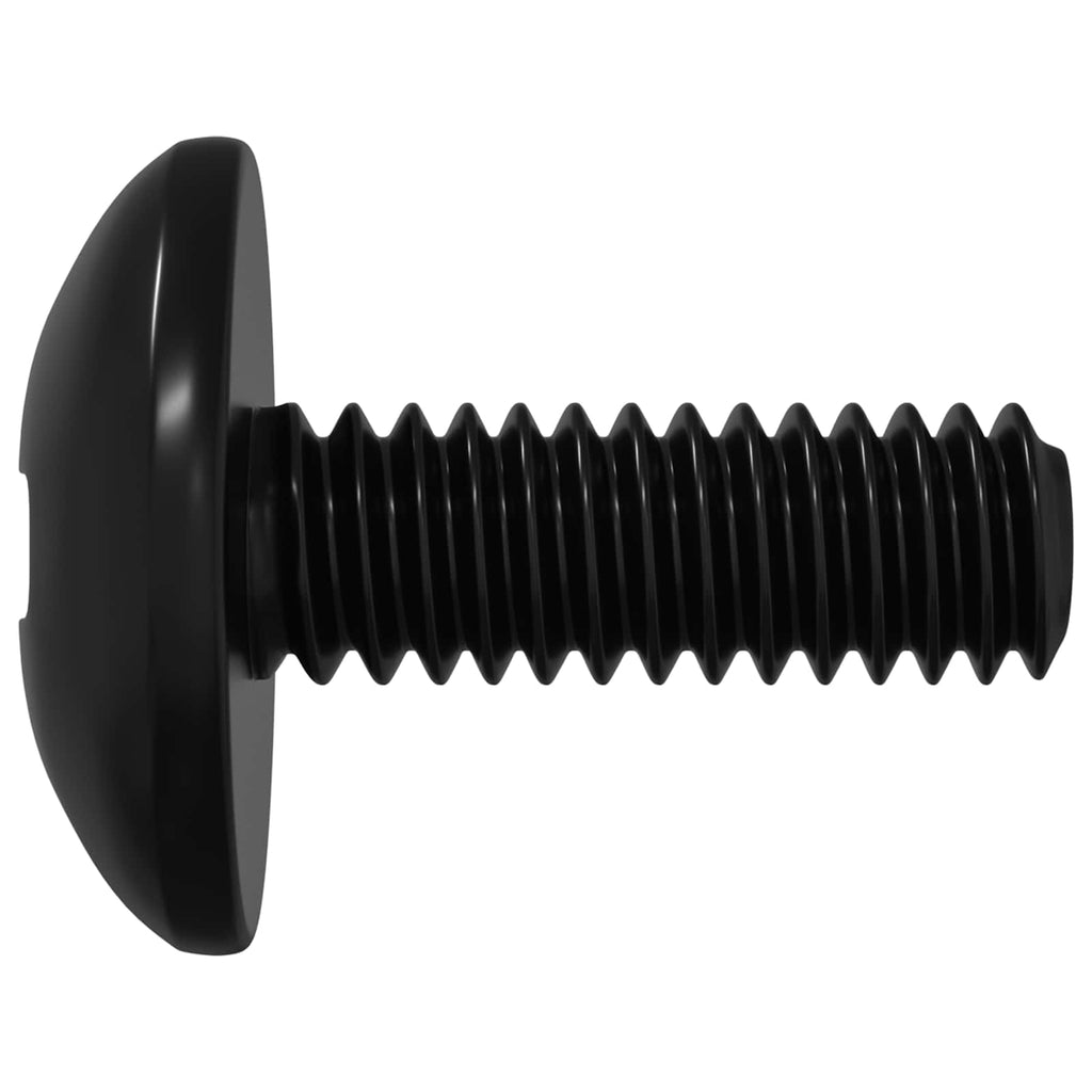 vidaXL Śruby osłonowe 8182 pcs Czarny M4 x 10 mm Żelazo
