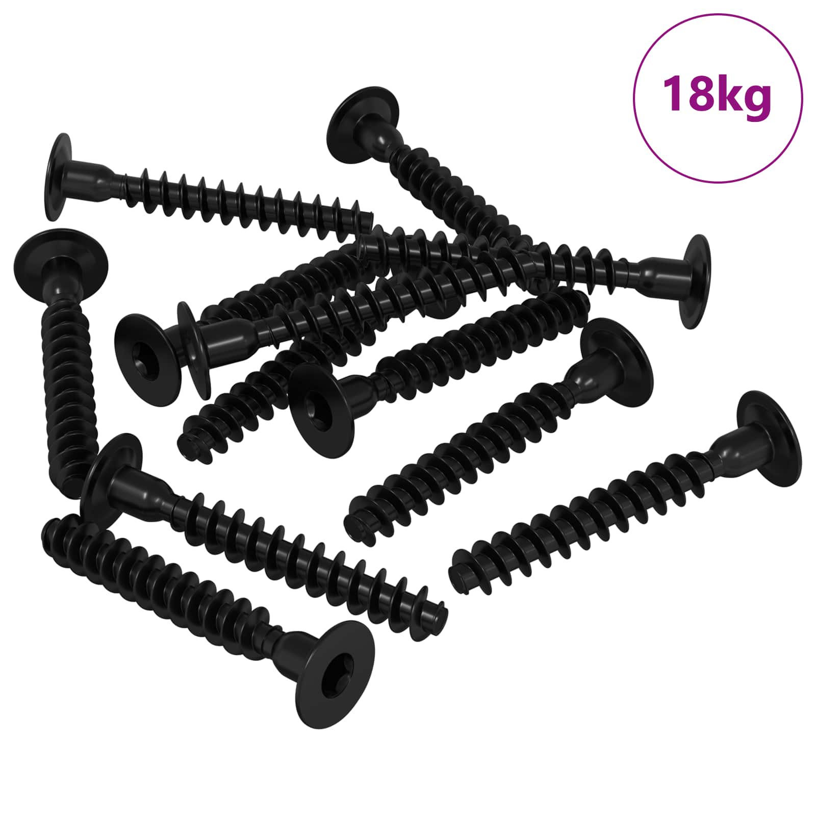 vidaXL Śruba z gniazdem i główką sferyczną 5143 pcs Czarny Żelazo