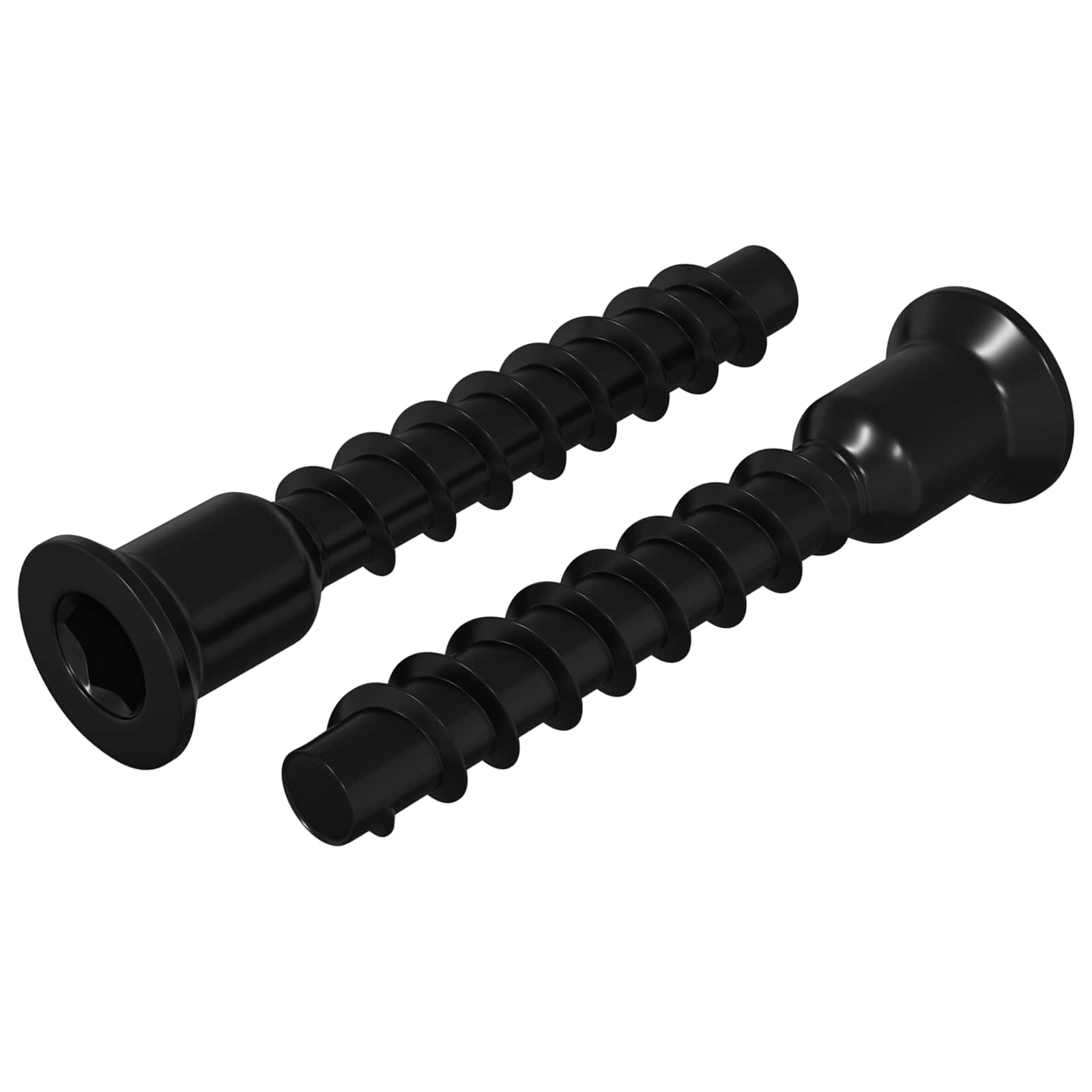 vidaXL Śruba z gniazdem i główką sferyczną 2 pcs Czarny 7 x 40 mm