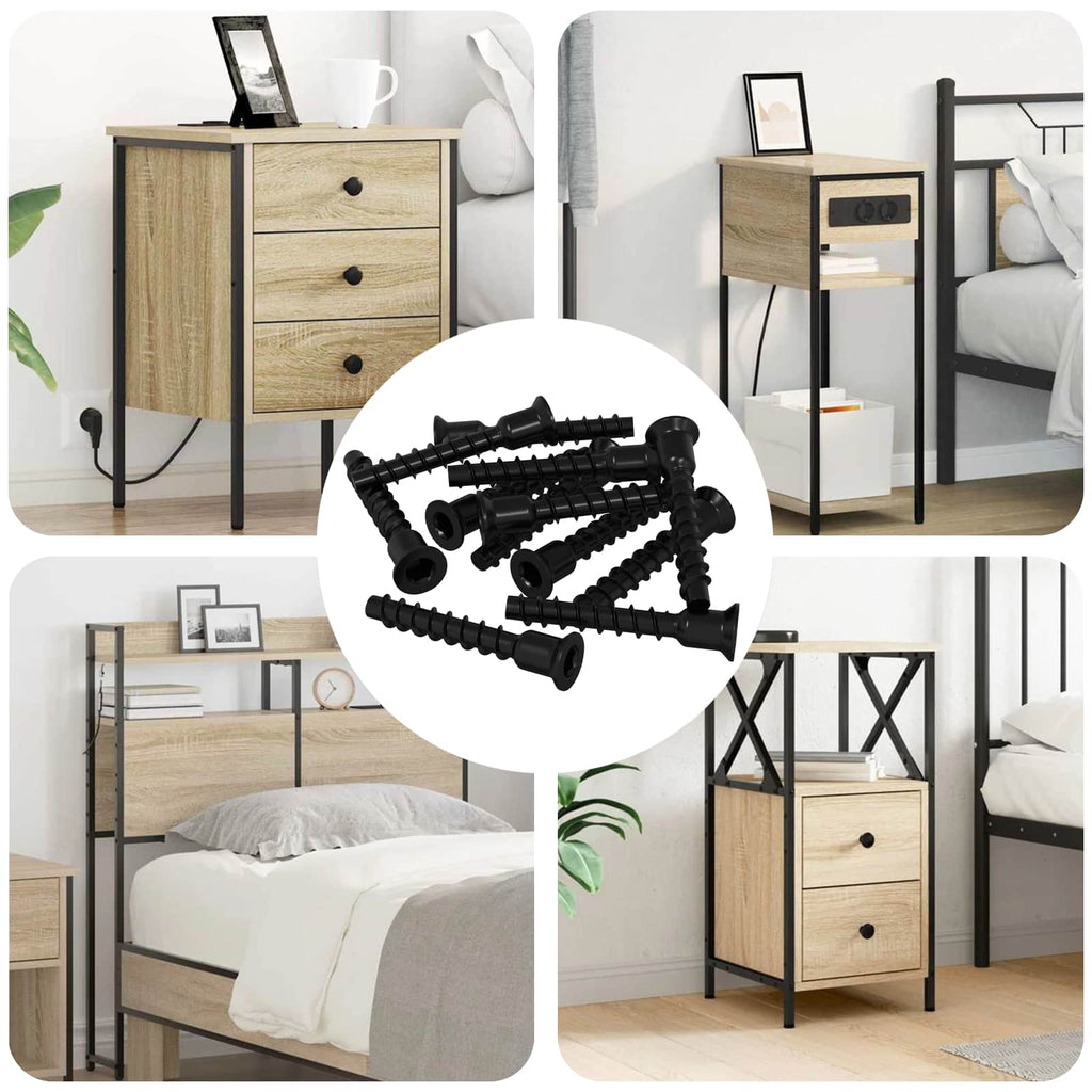 vidaXL Śruba z gniazdem i główką sferyczną 3072 pcs Czarny 7 x 40 mm