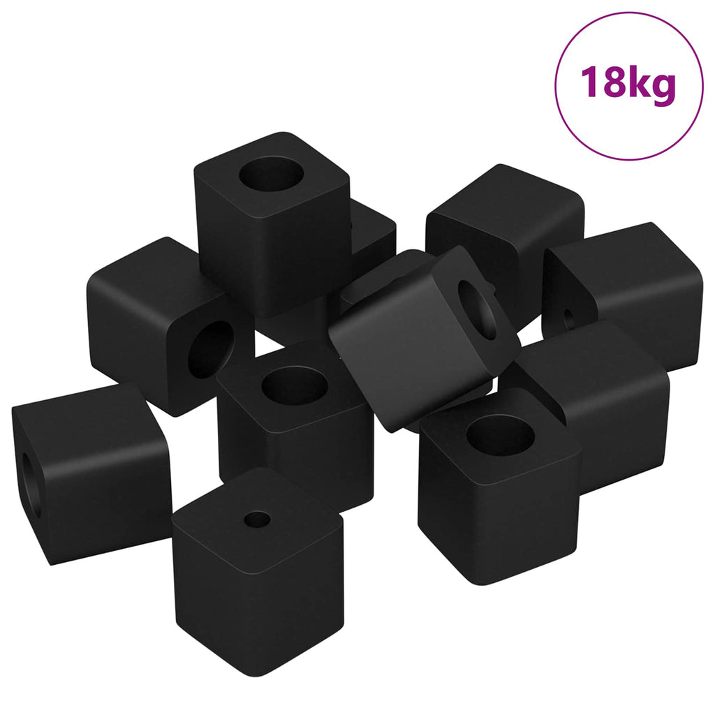 vidaXL Uchwyt szuflady 6792 pcs Czarny 15 x 15 x 15mm Kopolimer PP