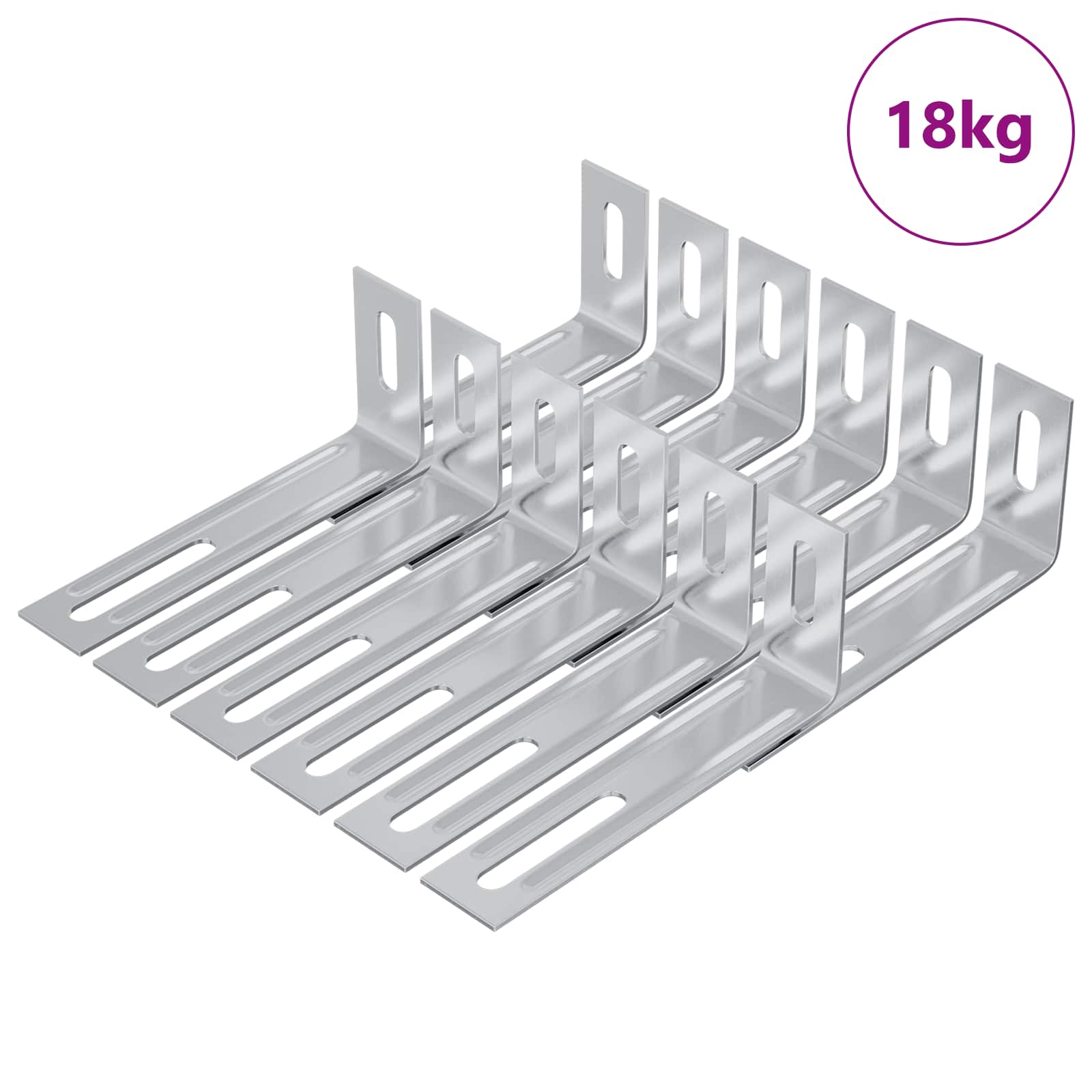 vidaXL Uchwyt antyprzewrócenia Gładki 1268 pcs Srebrny Żelazo