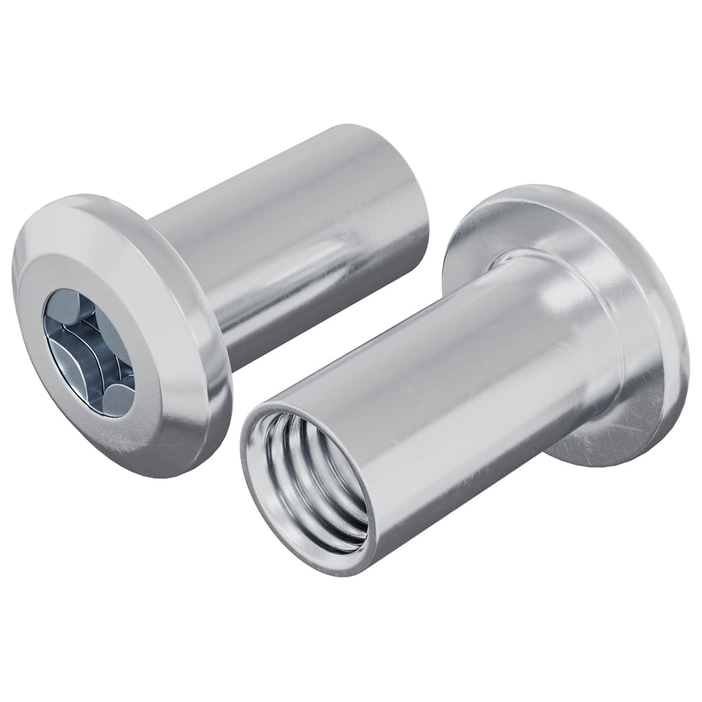 vidaXL Nakretka Zamkowa 2 pcs Nikiel M6 x 15 mm Stal