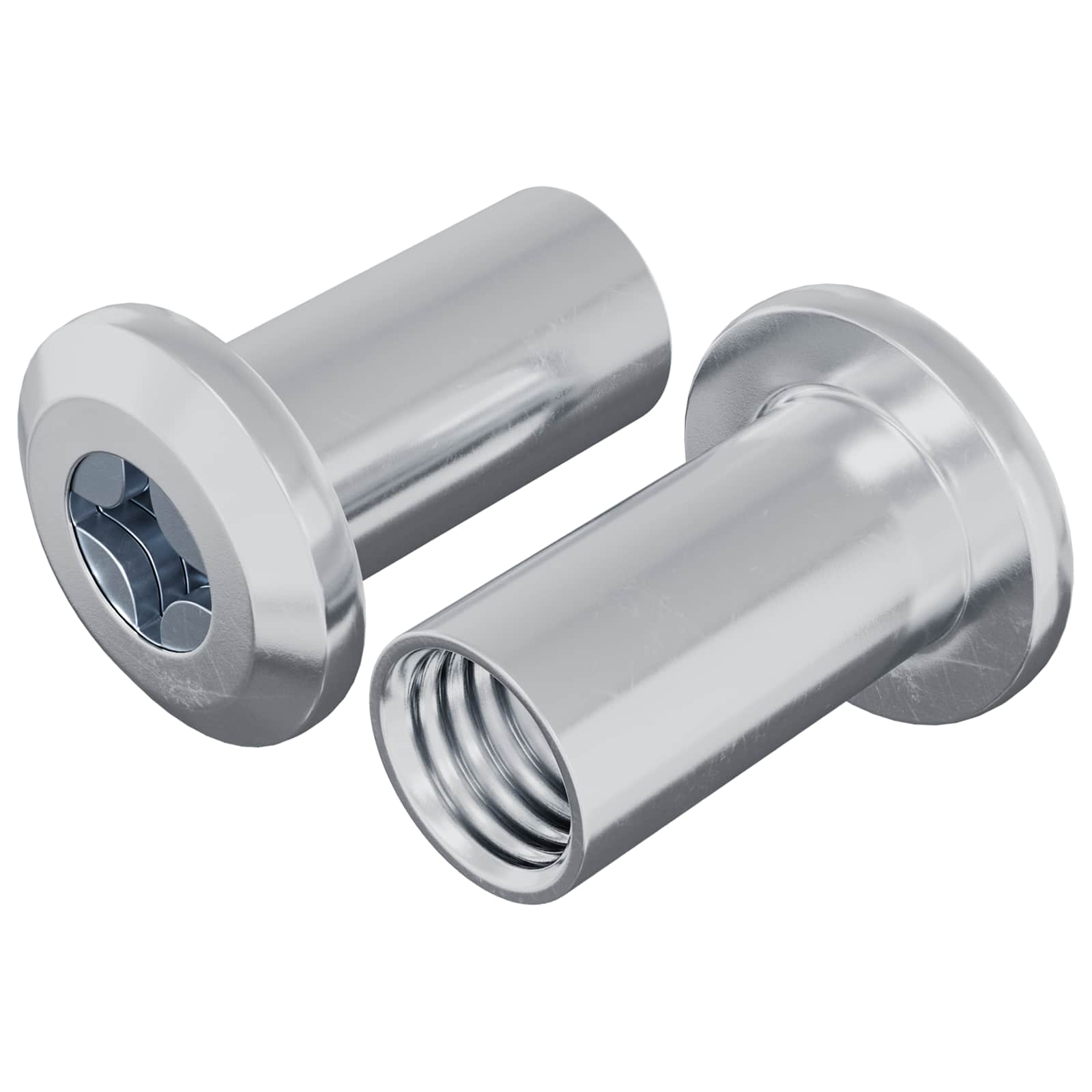 vidaXL Nakretka Zamkowa 2 pcs Nikiel M6 x 25 mm Stal